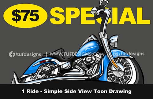 motorcycle toon drawing 75